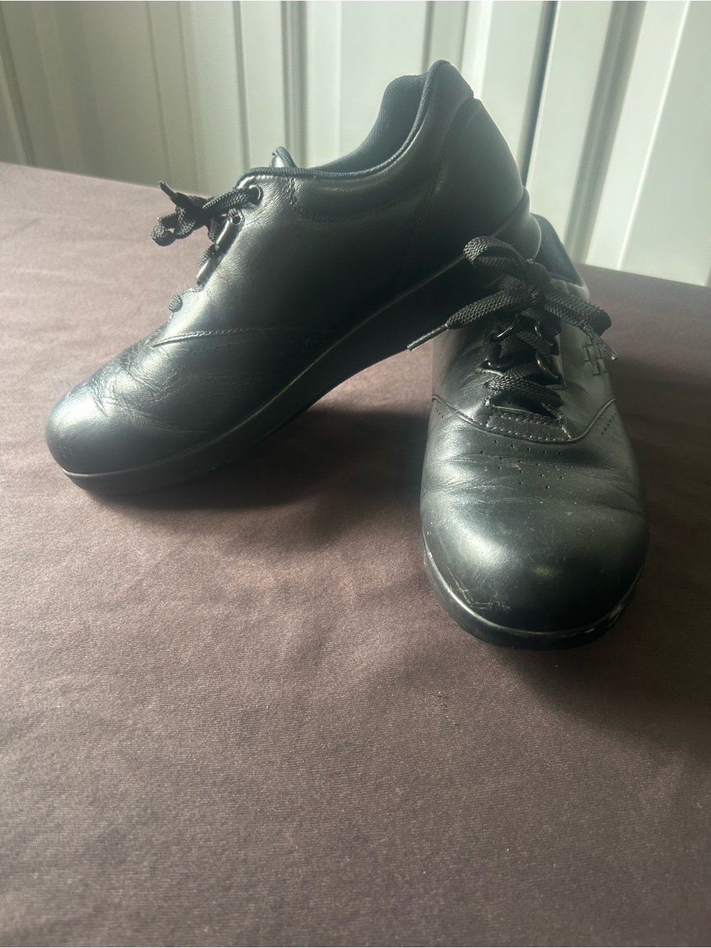 Women's Black Lace-Up Comfort Sneakers